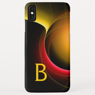 Capa Para iPhone XS Max ECLIPSE MONOGRAM Vibrante amarelo preto