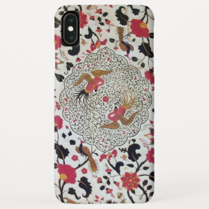 CAPA PARA iPhone XS MAX EDEN/FLORES BRANCAS E PÁSSAROS PRETOS VERMELHOS