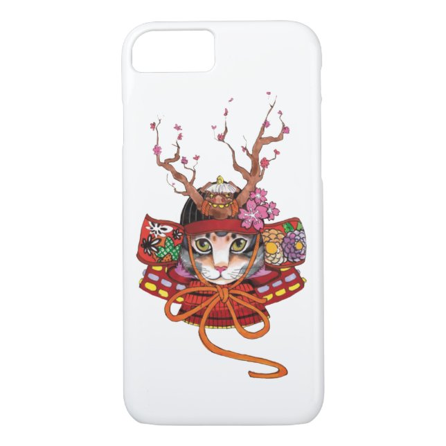 Capa Para iPhone, Case-Mate Edo japonés Samurai Neko Kitten (Verso)