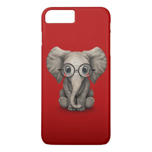 Capa Para iPhone Da Case-Mate Elefante bonito do bebê com os vidros de leitura