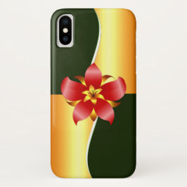 Capa Para iPhone Da Case-Mate Elegance Floral Design em verde e Dourado