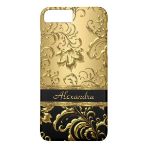 Capa Para iPhone Da Case-Mate Elegant Floral Damask Preto e Dourado 3
