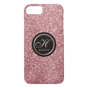 Capa iPhone 8/7 Elegante de Elegância Dourada Monograma Elegante