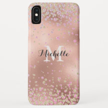 Elegante Girly Faux Rosa Gold Foil Personalizada