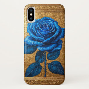 Capa Para iPhone Da Case-Mate Elegante Rosa azul exibido na imagem Dourada do Or