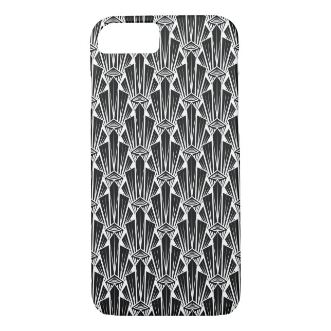 Capa Para iPhone, Case-Mate Elementos geométricos do deco de arte escura elega (Verso)