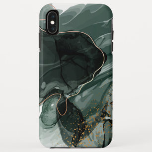 Capa Para iPhone Da Case-Mate Emerald Green e Dourado Marble, Fundo Marble