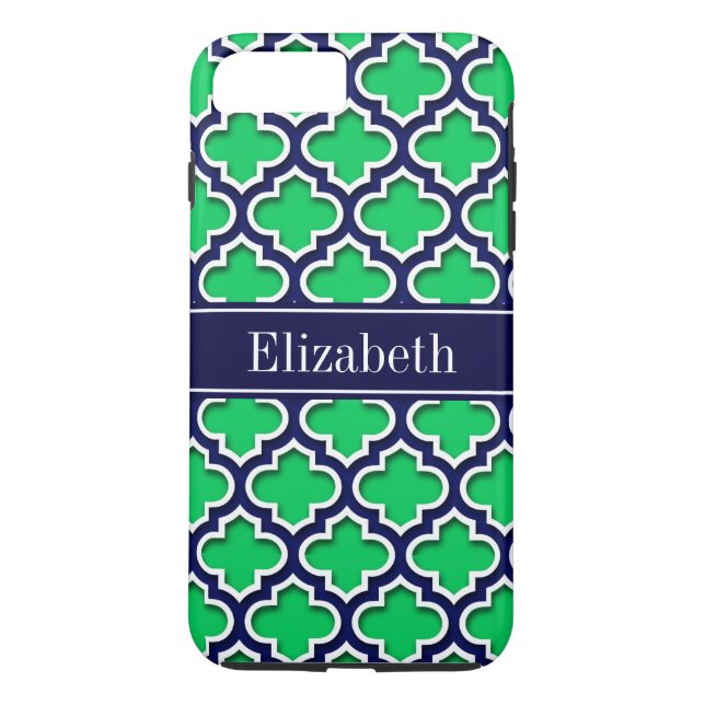 Capa Para iPhone, Case-Mate Emerald Marinho marroquino #5DS Nome do Marinho Mo (Verso)
