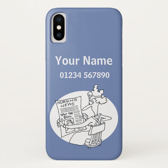 Capa Para iPhone, Case-Mate Enfermeira - Tema Médico Cartoon (Verso)