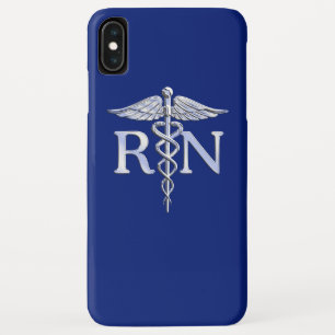 Capa Para iPhone XS Max Enfermeiro Registrado RN Caduceus Design