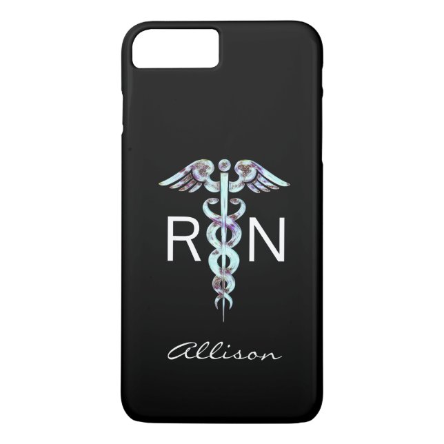 Capa Para iPhone, Case-Mate Enfermeiro RN Caduceus Modern Personalizado (Verso)