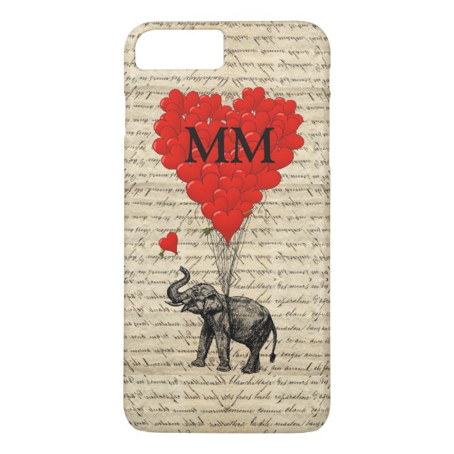Capa Para iPhone, Case-Mate Engraçado elefante romântico e coração (Verso)