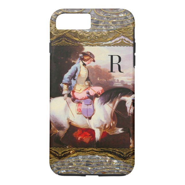 Capa Para iPhone, Case-Mate Equestrian Elsa Monograma 7 Plus (Verso)