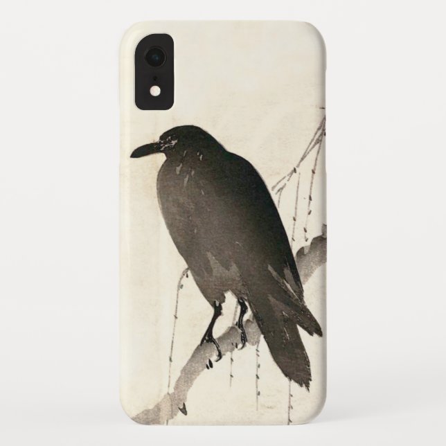 Capa Para iPhone, Case-Mate Esboço japonês de um corvo (Verso)