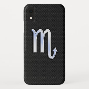 Capa Para iPhone XR Escorpião Zodíaco Cromo Como em Estilo de Pele d