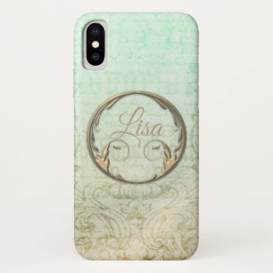 Capa Para iPhone Da Case-Mate Escrita vitoriana damasco esverdeada