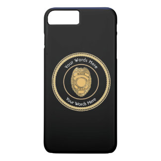 Capa iPhone 8 Plus/7 Plus Escudo do Crachá principal da polícia