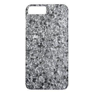Capa iPhone 8 Plus/7 Plus Escuro Elegante e Cinza Faux Glitter GR 1