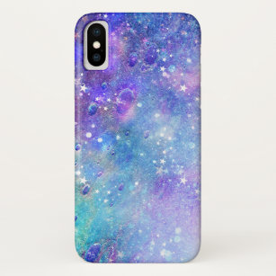 Capa Para iPhone X Espaço profundo colorido e estrelas brancas