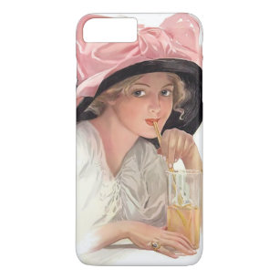 Capa iPhone 8 Plus/7 Plus Espiando a moça de refrigerante no chapéu