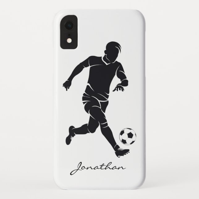 Capa Para iPhone, Case-Mate Esportes modernos de futebol do Monograma (Verso)