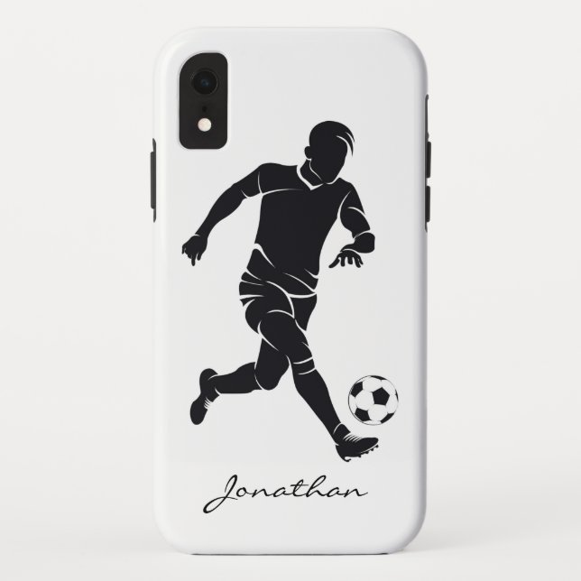 Capa Para iPhone, Case-Mate Esportes modernos de futebol do Monograma (Verso)