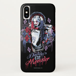 Capa Para iPhone X Esquadrão Suicida Harley Quinn Grafite Incluso