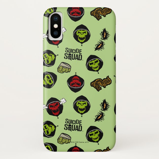 Capa Para iPhone, Case-Mate Esquadrão Suicida | Padrão de Emoji Croc da Killer (Verso)