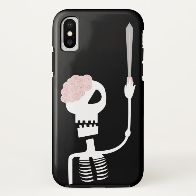 Capa Para iPhone, Case-Mate esqueleto de Halloween com uma espada (Verso)
