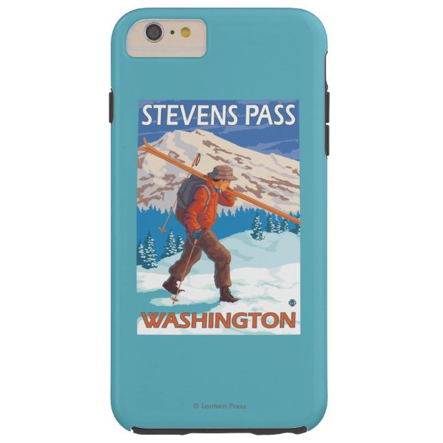 Capa Para iPhone, Case-Mate Esquis da neve do carregando do esquiador - (Verso)