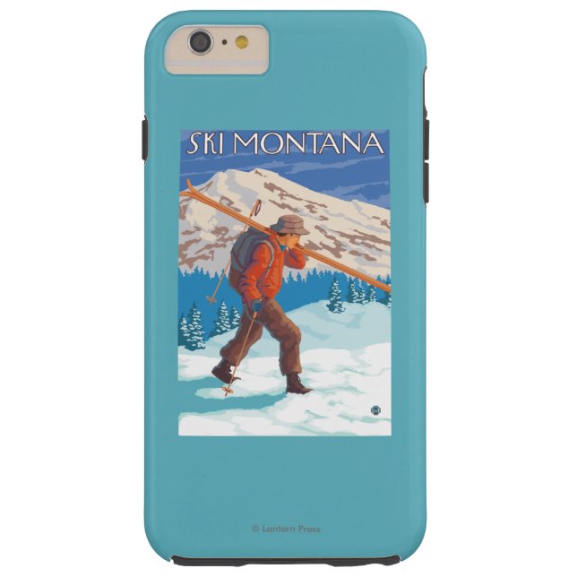 Capa Para iPhone, Case-Mate Esquis da neve do carregando do esquiador - (Verso)