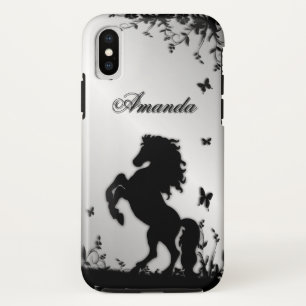 Capa Para iPhone Da Case-Mate Estalhão Negro/Cavalo em Prata Pessoal