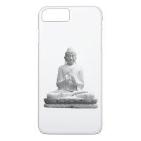 Estátua de Buda Preta e Branca