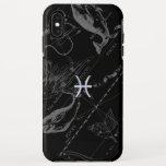 Capa Para iPhone Da Case-Mate Estilo Cromo Peixes Símbolo Zodiac em Hevelius<br><div class="desc">Um cromo prateado como Peixes Zodiac Sinal em um mapa de impressão de fundo da constelação de astrologia de Hevelius. Uma mistura de racy urbana moderna e designs antigos para uma ideia de presente personalizada de excelente. Designs de bordados estão disponíveis em uma seleção de opções populares de cor. Use...</div>