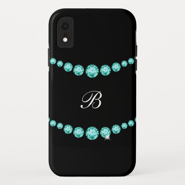 Capa Para iPhone, Case-Mate Estilo de Monograma Classy Bling (Verso)