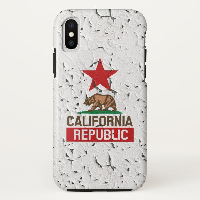 Capa Para iPhone, Case-Mate Estilo de Tinta de Descasque da República da Calif (Verso)