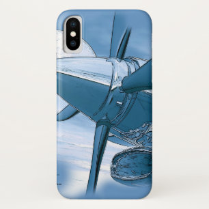 Capa Para iPhone Da Case-Mate Estilo de Vintage Aeronaves Turbo Azuis