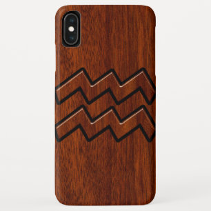 Capa Para iPhone Da Case-Mate Estilo do mogno de Brown do sinal do zodíaco do