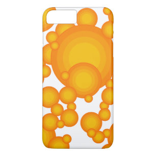 Capa iPhone 8 Plus/7 Plus Estilo Oranger 70s círculos como bolhas