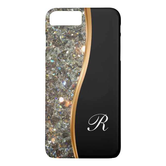 Capa Para iPhone, Case-Mate Estojo de Monograma Bling Classy (Verso)