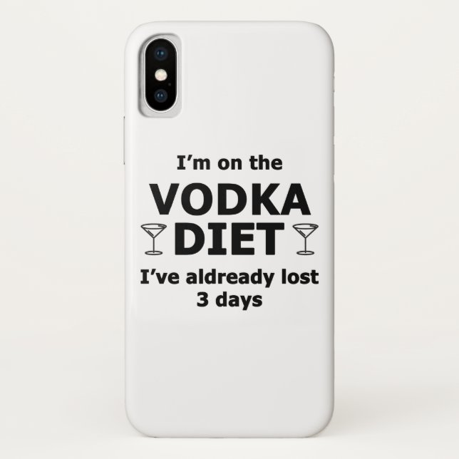 Capa Para iPhone, Case-Mate Estou na Dieta Vodka (Verso)