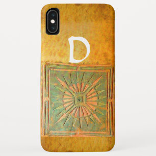 Capa Para iPhone XS Max ESTRELA DE MANHÃ,Amarelo,Marrom,Monograma Branco