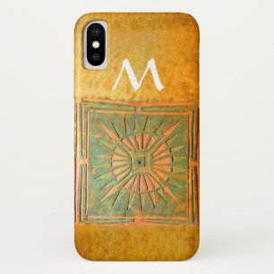 Capa Para iPhone Da Case-Mate ESTRELA DE MANHÃ,Amarelo,Marrom,Monograma Branco