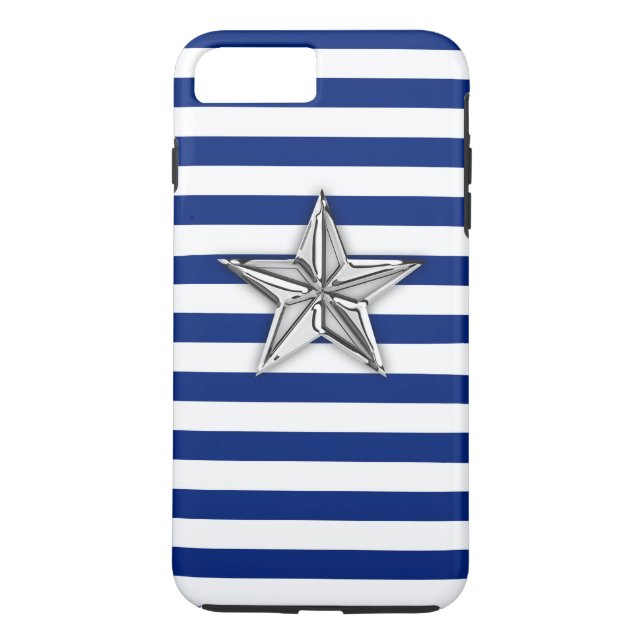 Capa Para iPhone, Case-Mate Estrela de Prata em Stripes (Verso)