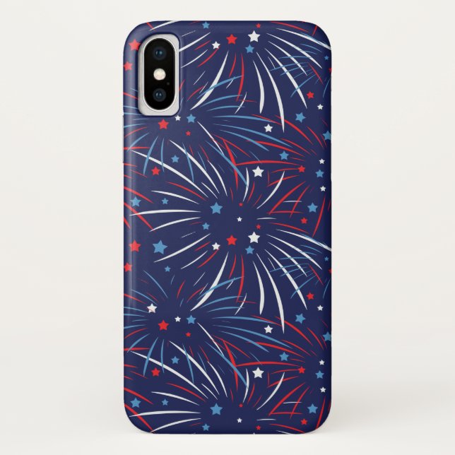 Capa Para iPhone, Case-Mate Estrelas azuis brancas vermelhas dos (Verso)