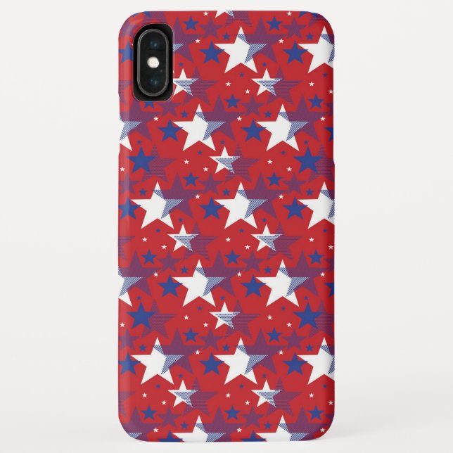 Capa Para iPhone, Case-Mate Estrelas Azuis E Brancas Patriotas (Verso)