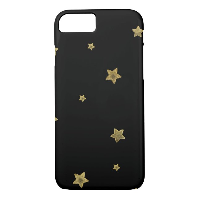 Capa Para iPhone, Case-Mate Estrelas Douradas Pretas (Verso)