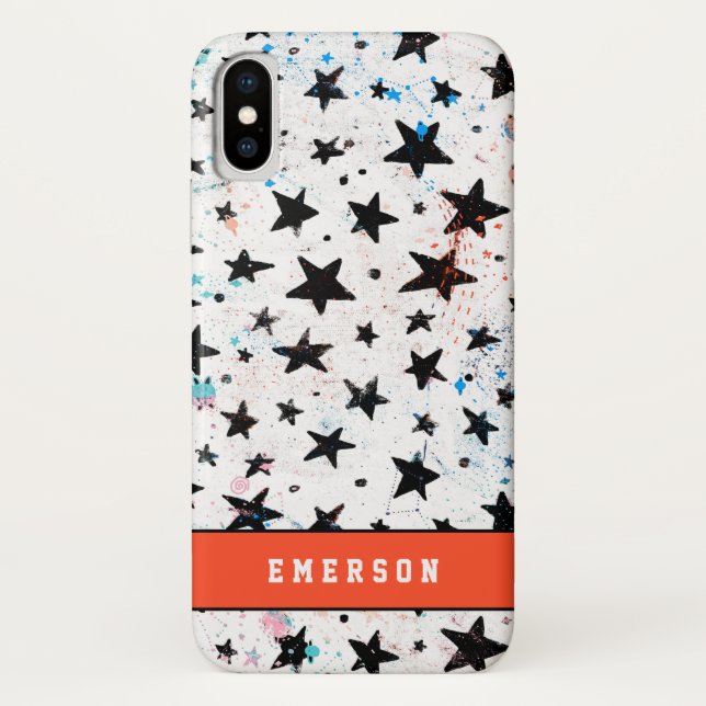 Capa Para iPhone, Case-Mate estrelas e padrão de astronomia espacial divertida (Verso)