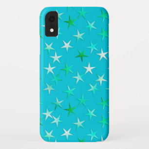 Capa Para iPhone Da Case-Mate Estrelas satíricas, verde claro e azul na turquesa
