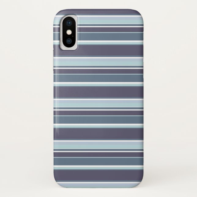 Capa Para iPhone, Case-Mate Estrias de cinza azul (Verso)